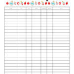 Christmas Gift List Templates   20 Free Pages | Printabulls Regarding Christmas List Spreadsheet Template