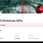 Christmas Gift Tracker Templatejaime Houssami | Notion Marketplace Inside Christmas List Notion Template