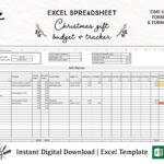 Christmas Gifts Tracker Excel Sheet | Digital Download Excel Pertaining To Christmas List Spreadsheet Template