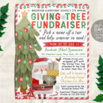 Christmas Giving Tree Fundraiser Flyer Bearbeitbare Vorlage Throughout Christmas Tree Flyer Template