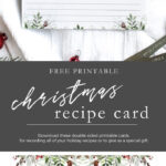 Christmas Greens Printable Recipe Card With Regard To Christmas Recipe Template Free Download