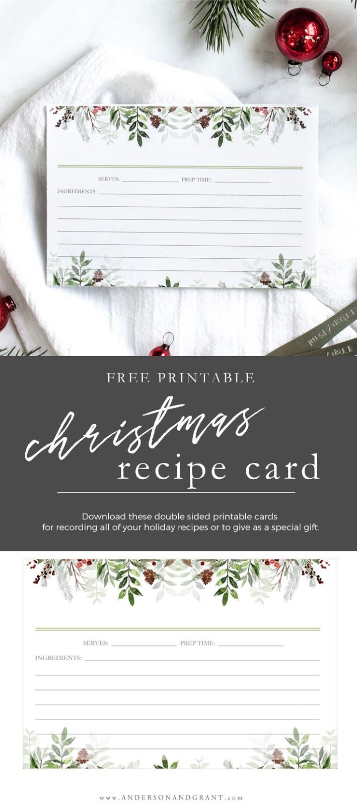 Christmas Recipe Template Free Download