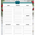 Christmas Grocery List Template   Etsy Uk With Christmas Party Food List Template