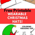 Christmas Hat Printable Crafts Free Printable   Throughout Christmas Party Hat Template