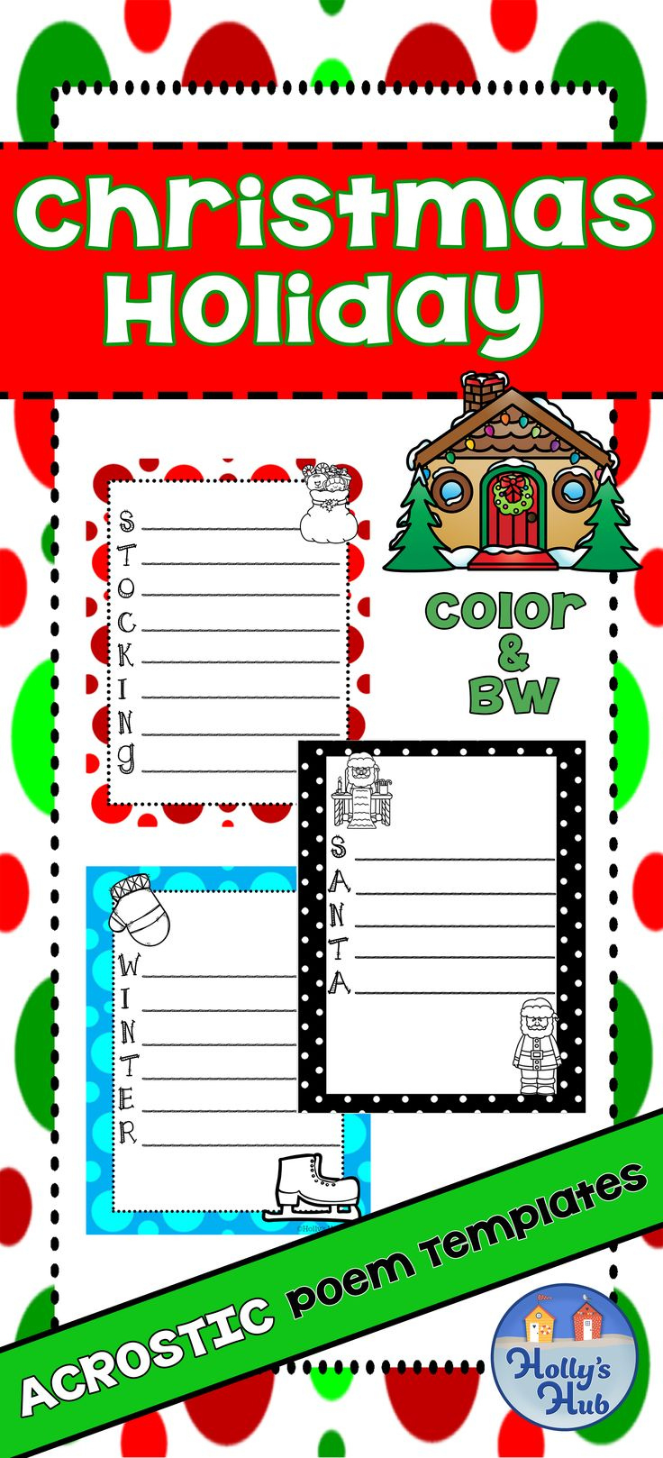 Christmas Holiday Acrostic Poem Templates throughout Christmas Poem Template Acrostic