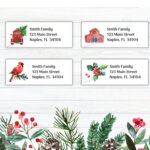 Christmas Holiday Return Address Label Bundle |Christmas Farm Throughout Christmas Return Labels Template