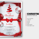 Christmas Invitation Psd Template Inside Christmas Party Invitation Template Photoshop
