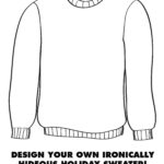 Christmas Jumper Colouring Template Outline Printable Sweater Intended For Christmas Sweater Outline Template