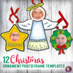 Christmas Keepsake Ornament Photo Frames Template (12) Within Christmas Ornament Picture Frame Template