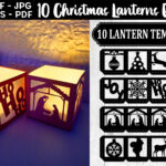 Christmas Lantern Template Svg, Christmas Papercut Lantern Throughout Christmas Lantern Template Printable