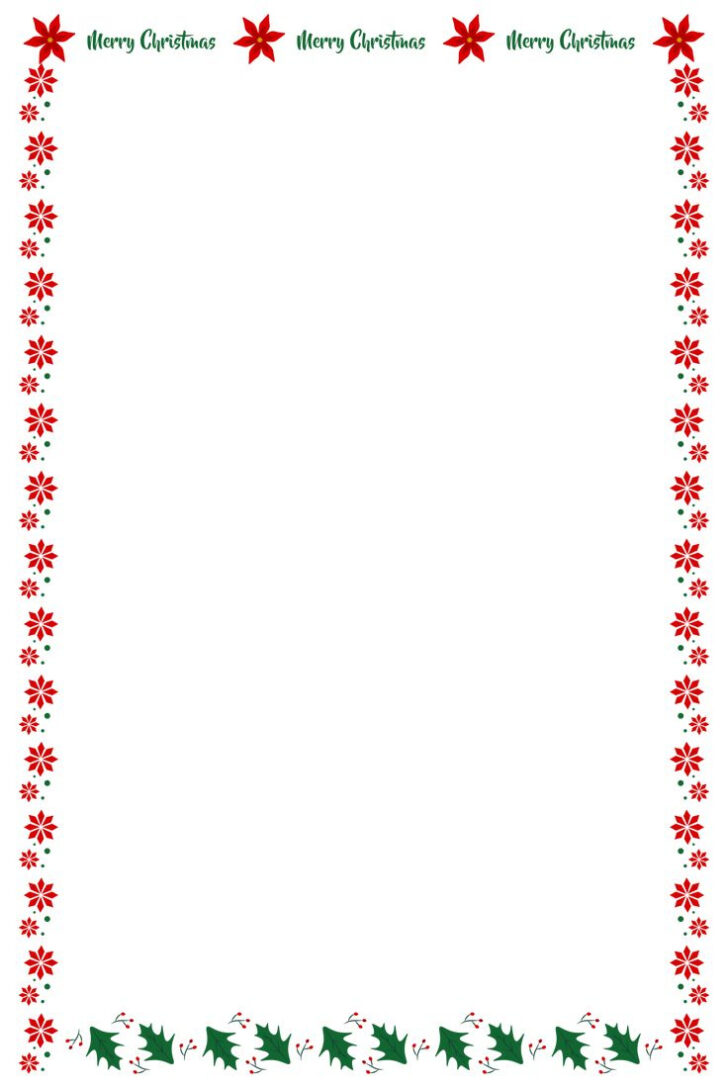 Christmas Letter Stationery Template Christmas Letter Stationery Template