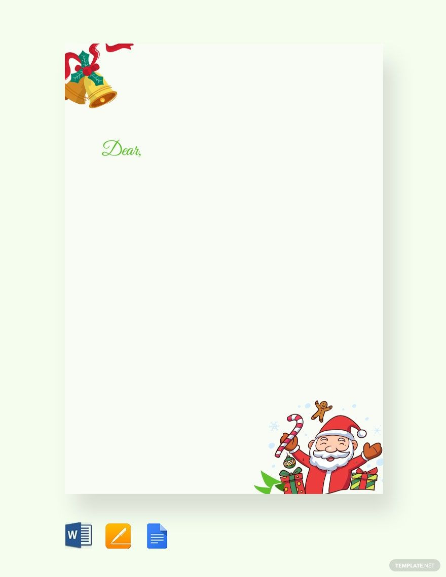 Christmas Letter In Pages, Word, Google Docs, Pdf - Download regarding Christmas Letter Template Pages