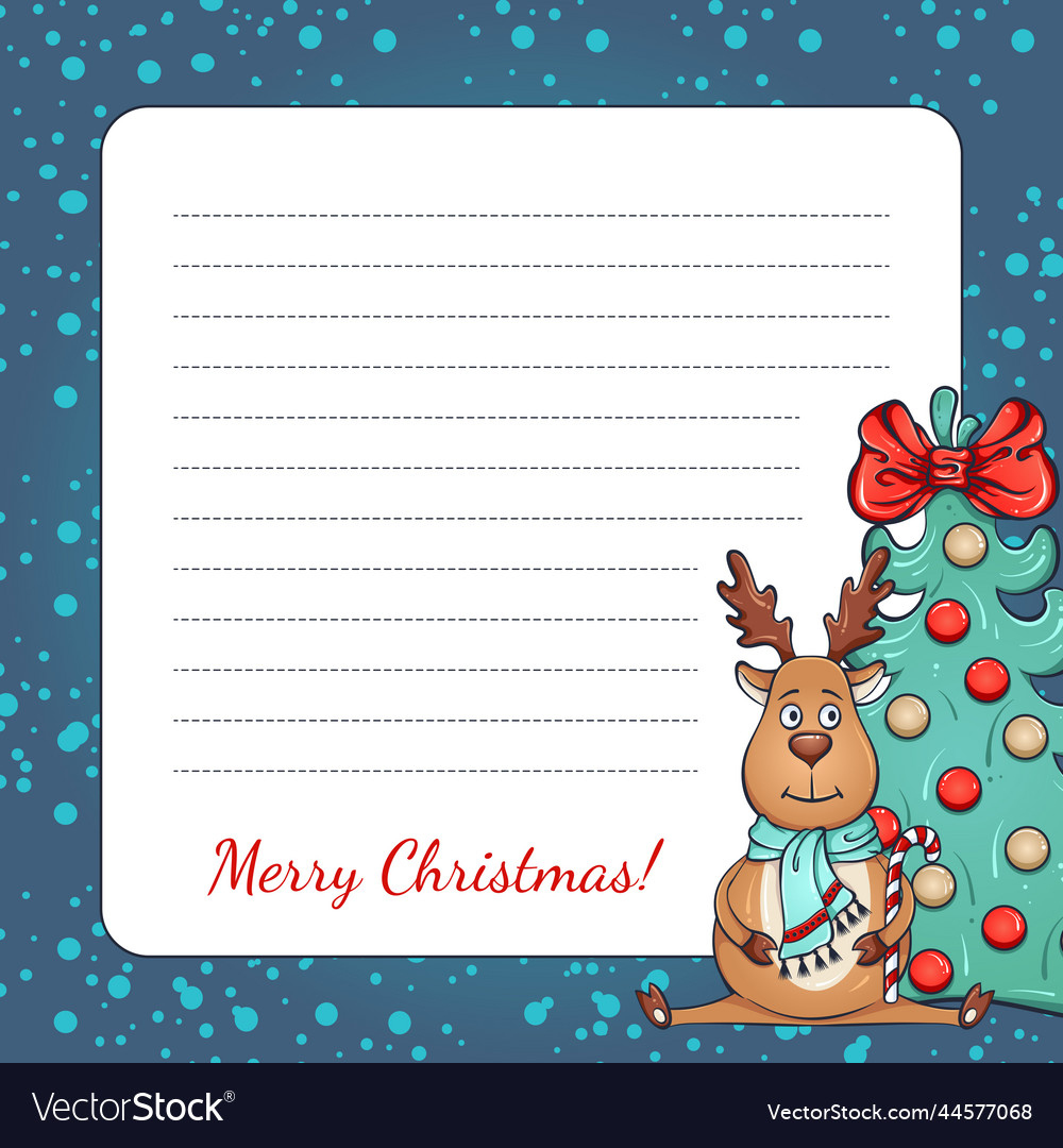 Christmas Letter Template – Royalty-Free Vector | Vectorstock inside Christmas Letter Design Template