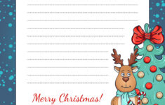 Christmas Letter Template – Royalty-Free Vector | Vectorstock regarding Christmas Template Letter