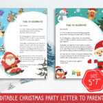 Christmas Letter To Parents Template And Invitations   2 Designs With Regard To Christmas Party Letter To Parents Template