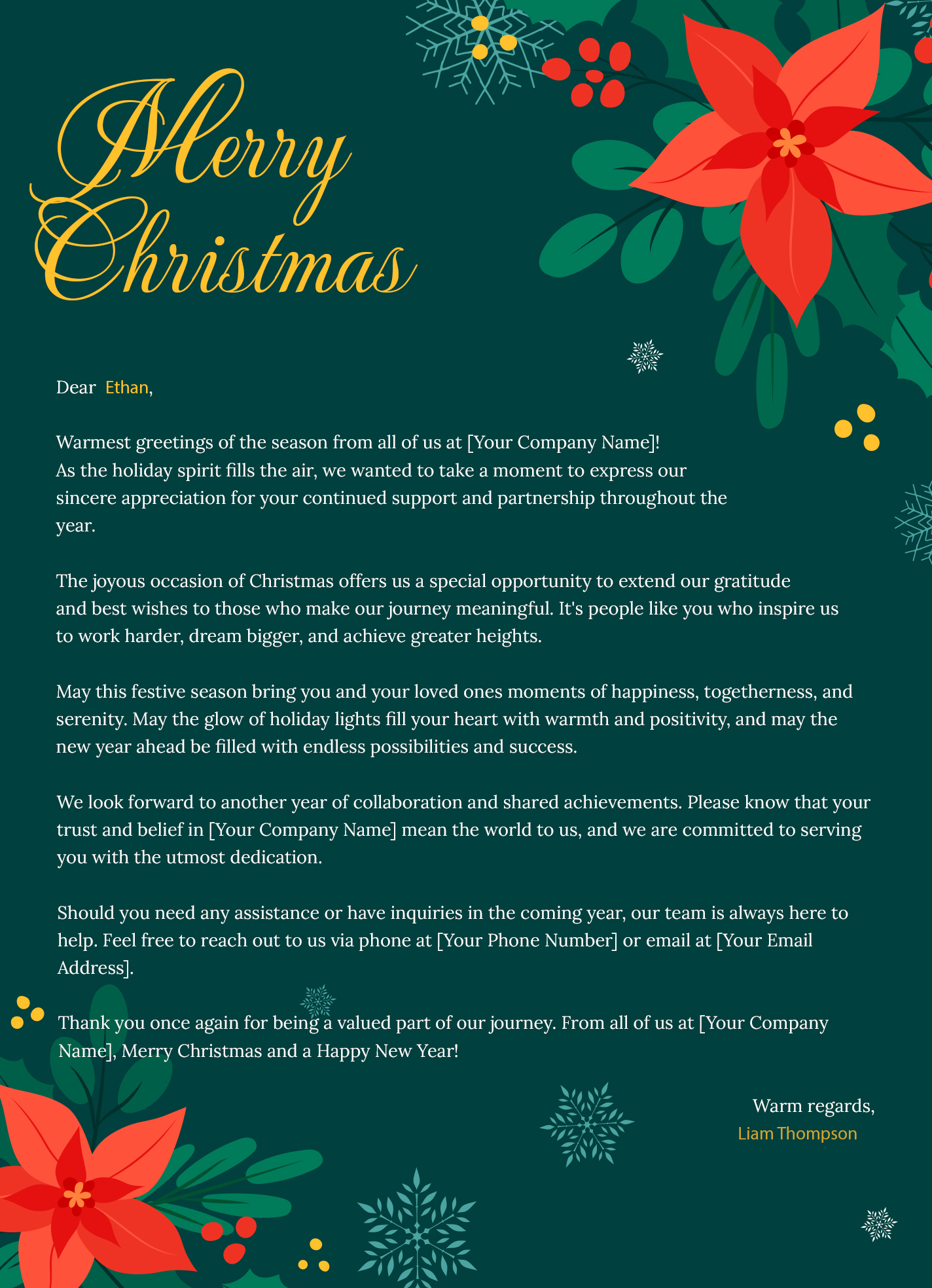Christmas Letterhead Free Google Docs Template - Gdoc.io throughout Christmas Letterhead Template Free