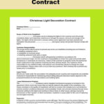 Christmas Light Decoration Contract / Agreement   Christmas Light With Christmas Light Installation Contract Template