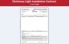 Christmas Light Installation Contract Template: Editable Agreement in Christmas Light Installation Contract Template