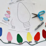 Christmas Light Template  Free Printable Outline   Childhood Magic Intended For Christmas Light Bulb Pattern Template