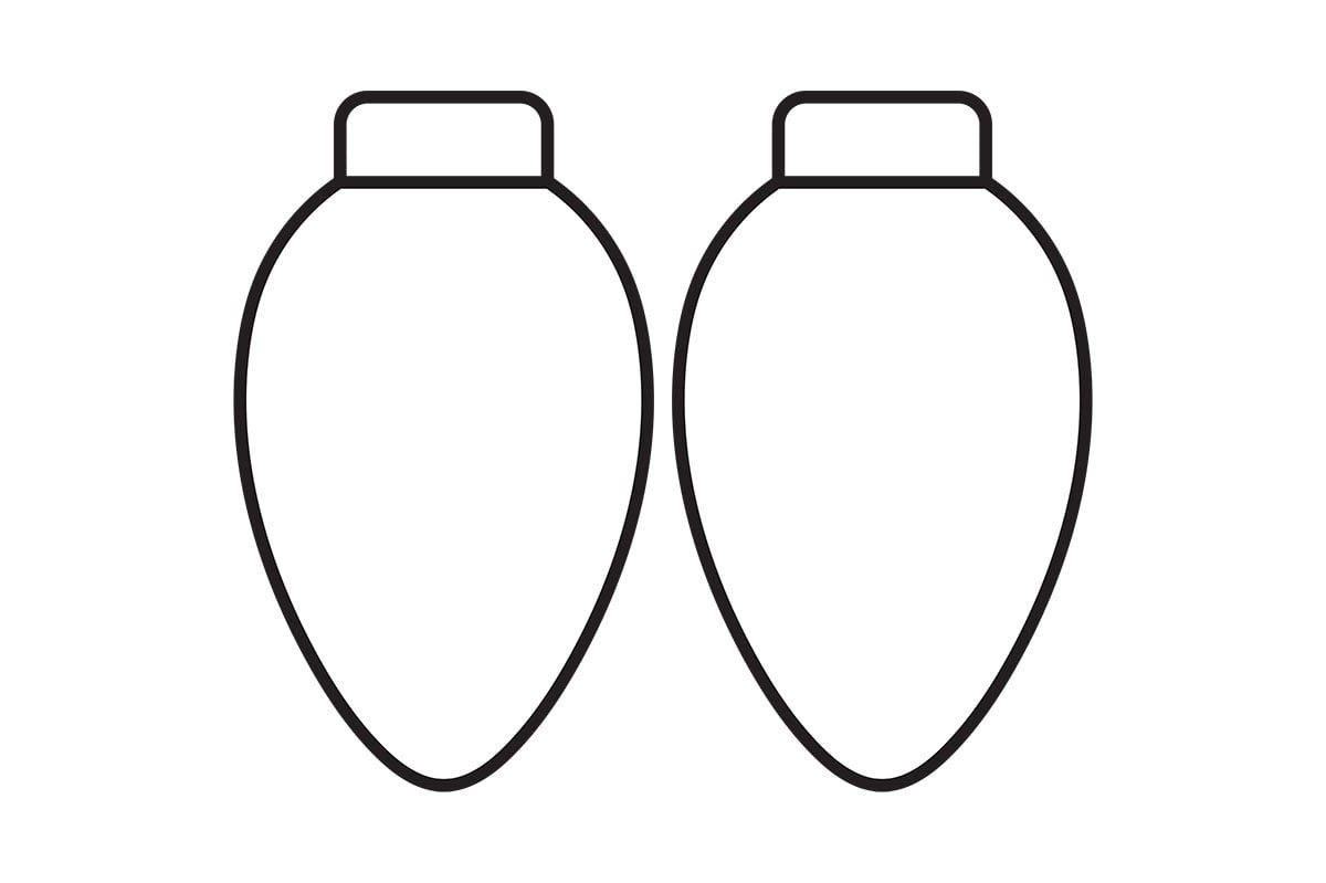 Christmas Light Template (Free Printables) - The Best Ideas For Kids regarding Christmas Light Bulb Cut Out Template