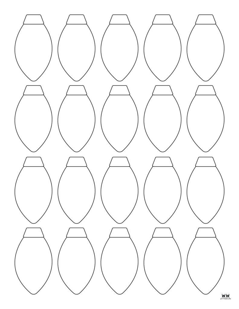 Christmas Light Templates - 25 Free Printable Pages | Printabulls regarding Christmas String Lights Template