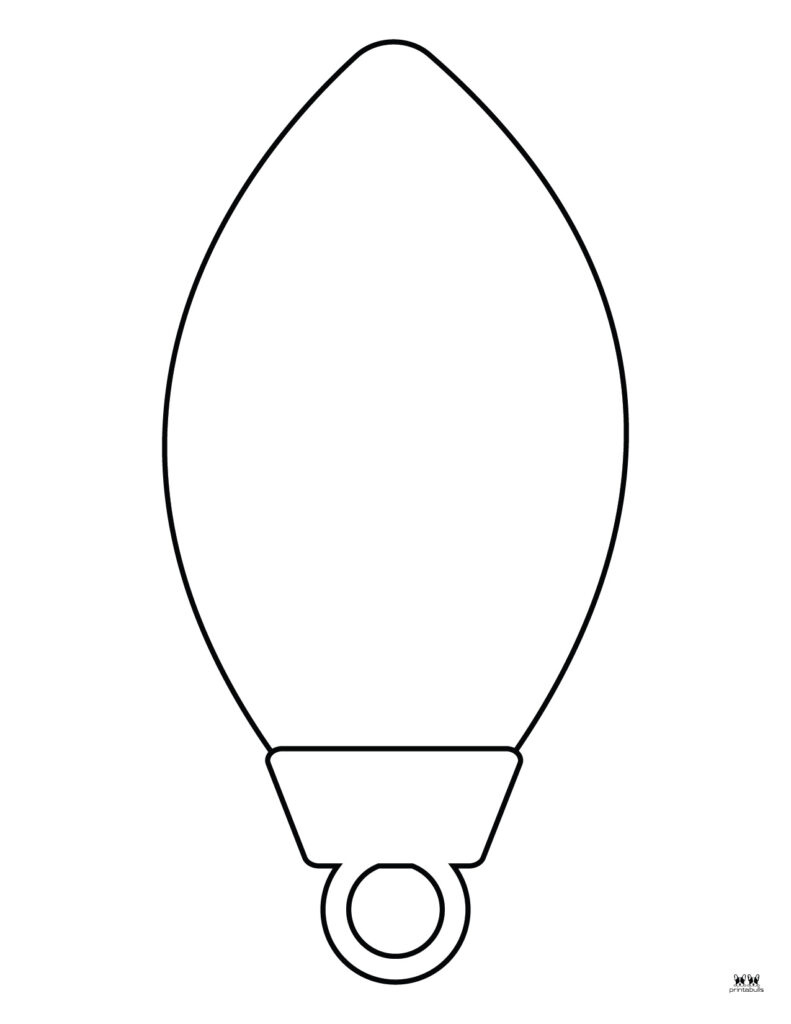 Christmas Light Templates - 25 Free Printable Pages | Printabulls with regard to Christmas Light Bulb Writing Template