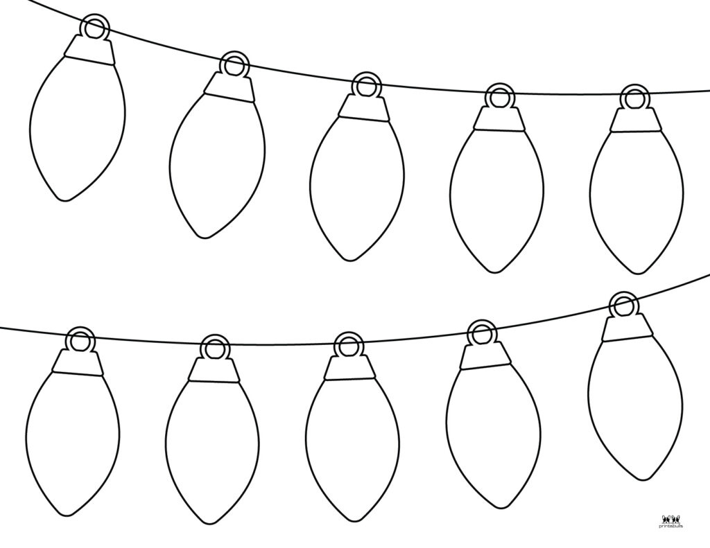 Christmas Light Templates - 25 Free Printable Pages | Printabulls with regard to Christmas Light String Template