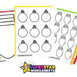 Christmas Light Templates (Free Printables)   Superstar Worksheets With Christmas Light Bulb Writing Template