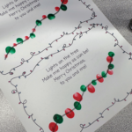 Christmas Lights Fingerprint Printable   Teaching Mama For Christmas Lights Fingerprint Template