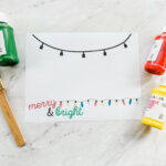 Christmas Lights Handprint Craft | Printable Template   Fox Farm Home Pertaining To Christmas Light Handprint Template