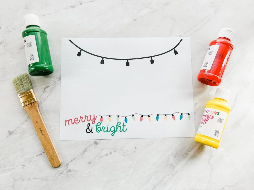 Christmas Lights Handprint Craft | Printable Template - Fox Farm Home pertaining to Christmas Light Handprint Template