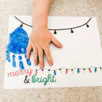 Christmas Lights Handprint Craft | Printable Template   Fox Farm Home Throughout Christmas Light Handprint Template
