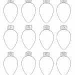 Christmas Lights Printablecoloring Page, Worksheet Or Pattern In Christmas Light Pattern Template