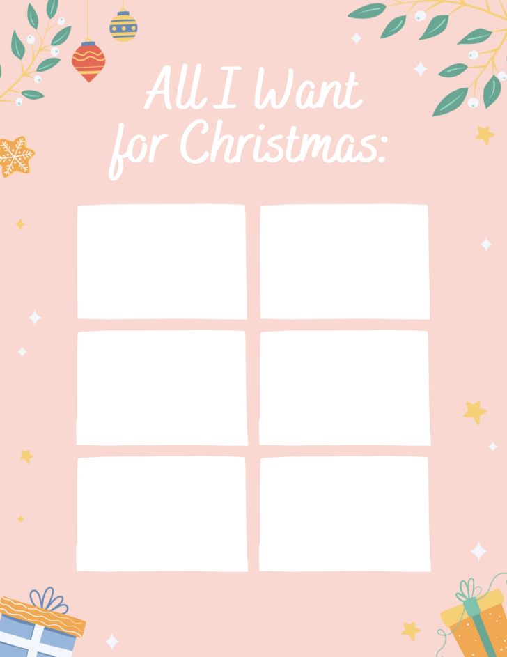 Christmas List Template Christmas List Template