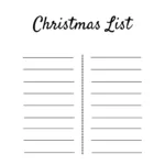 Christmas List Template — Kapwing With Christmas List Template Black And White