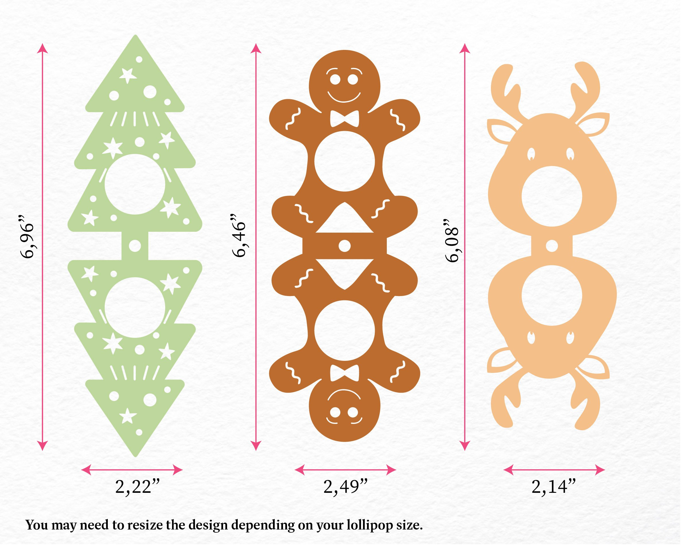 Christmas Lollipop Holders Svg | Christmas Sucker Holder Svg in Christmas Lollipop Holder Template