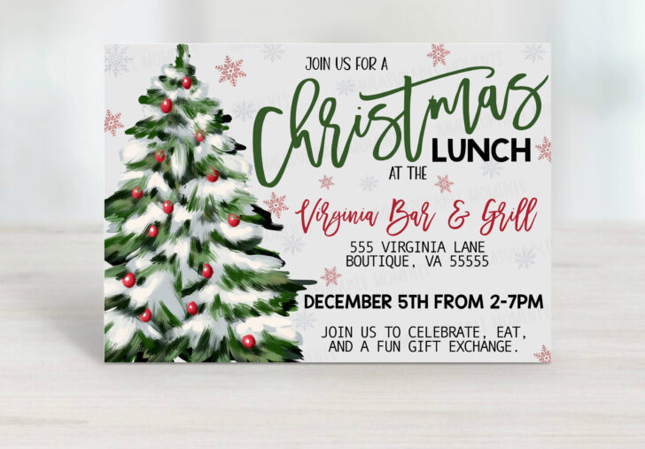 Christmas Lunch Invite Template