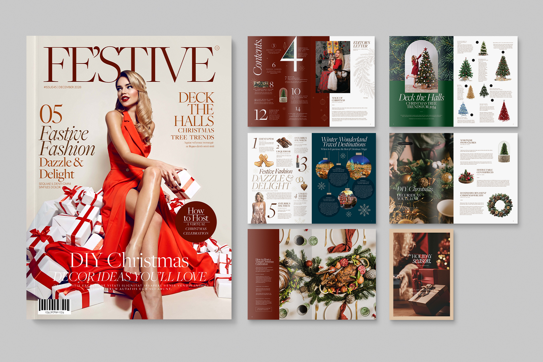 Christmas Magazine Template - Brandpacks for Christmas Magazine Cover Template