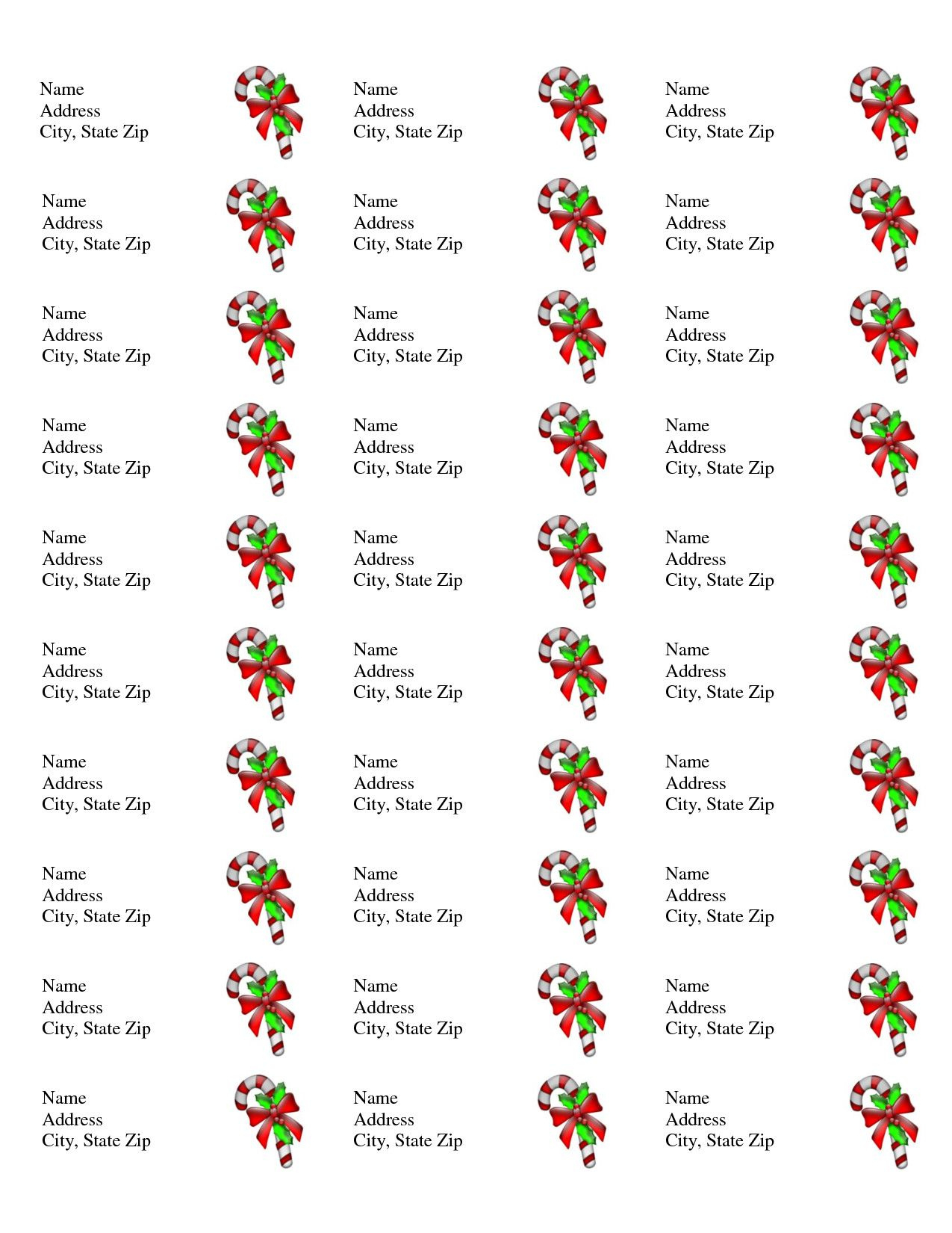 Christmas Mailing Labels Printable - Printable Party Favors regarding Christmas Return Labels Template