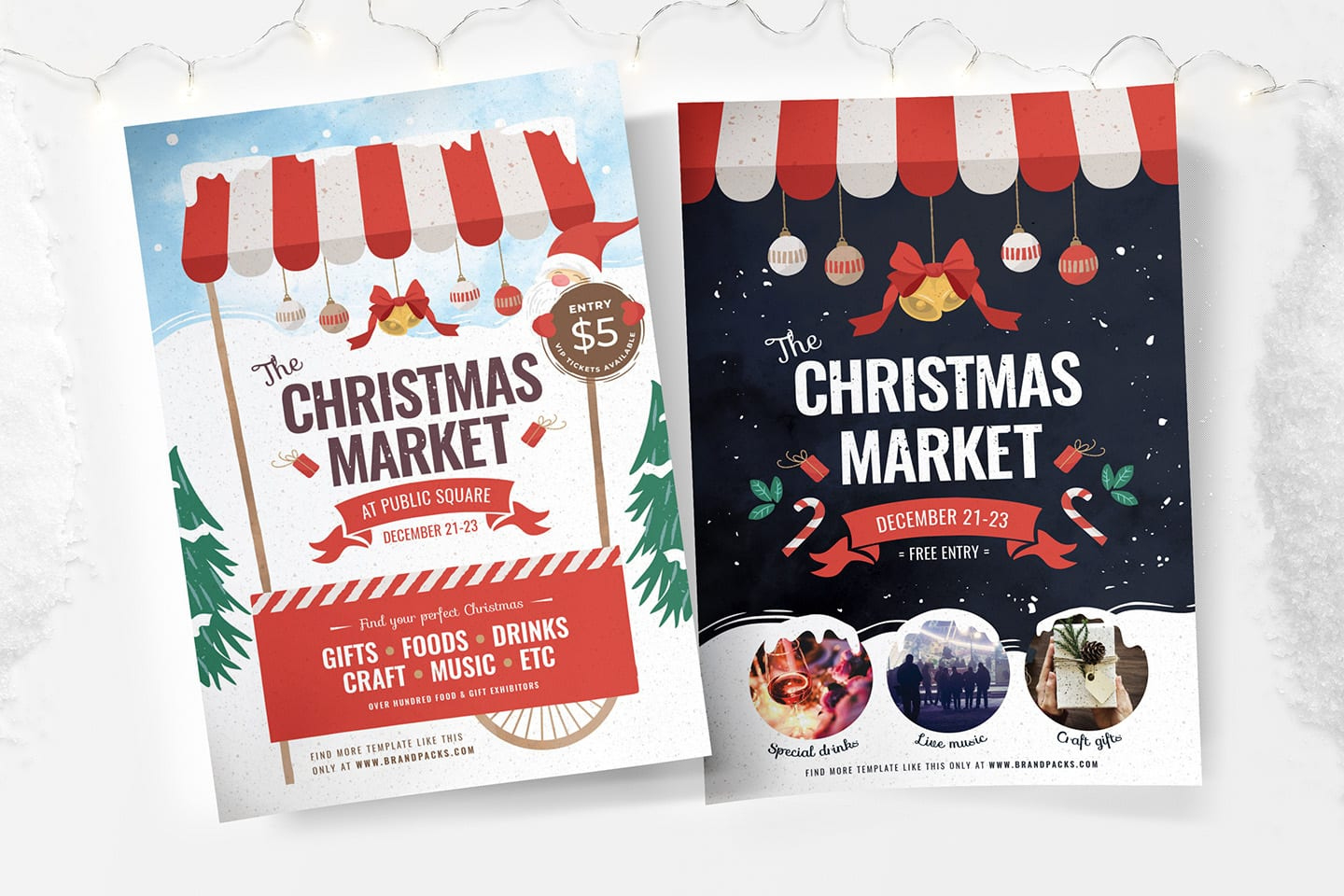 Christmas Market Poster Template - Psd, Ai &amp;amp; Vector - Brandpacks within Christmas Market Flyer Template