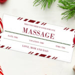 Christmas Massage Gift Voucher   Instant Download   Editable Text For Christmas Massage Gift Certificate Template Free