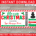 Christmas Massage Gift Voucher Template Regarding Christmas Massage Gift Certificate Template