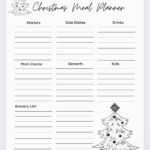 Christmas Meal Planner,Christmas Menu,Christmas Dinner Planner Intended For Christmas Meal Planner Template