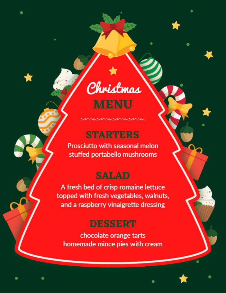 Christmas Menu Design Ideas And Examples in Christmas Menu Template Ideas