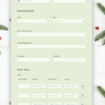 Christmas Menu Preorder Form | Formplus With Christmas Order Form Template