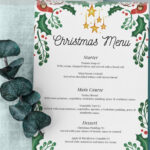 Christmas Menu Template A4 | Christmas Menu Printable | Christmas With Christmas Menu Template Free Download