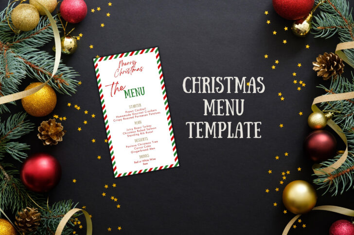Christmas Menu Background Template Christmas Menu Background Template