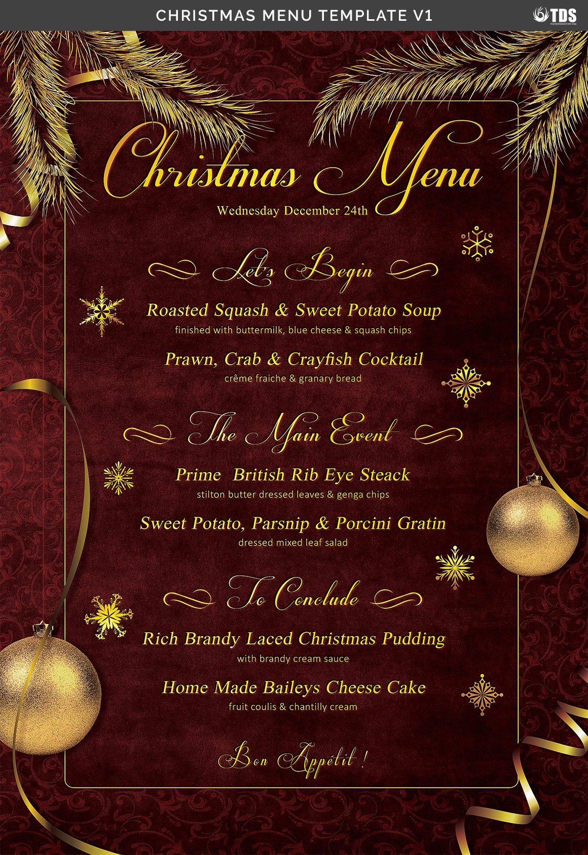 Christmas Menu Template V1 (11) | Images :: Behance with Christmas Menus Template Free Downloads