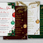Christmas Menu Template V1 :: Behance Inside Christmas Menu Card Template Free