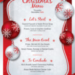 Christmas Menu Template V4 Inside Christmas Menu Template Free